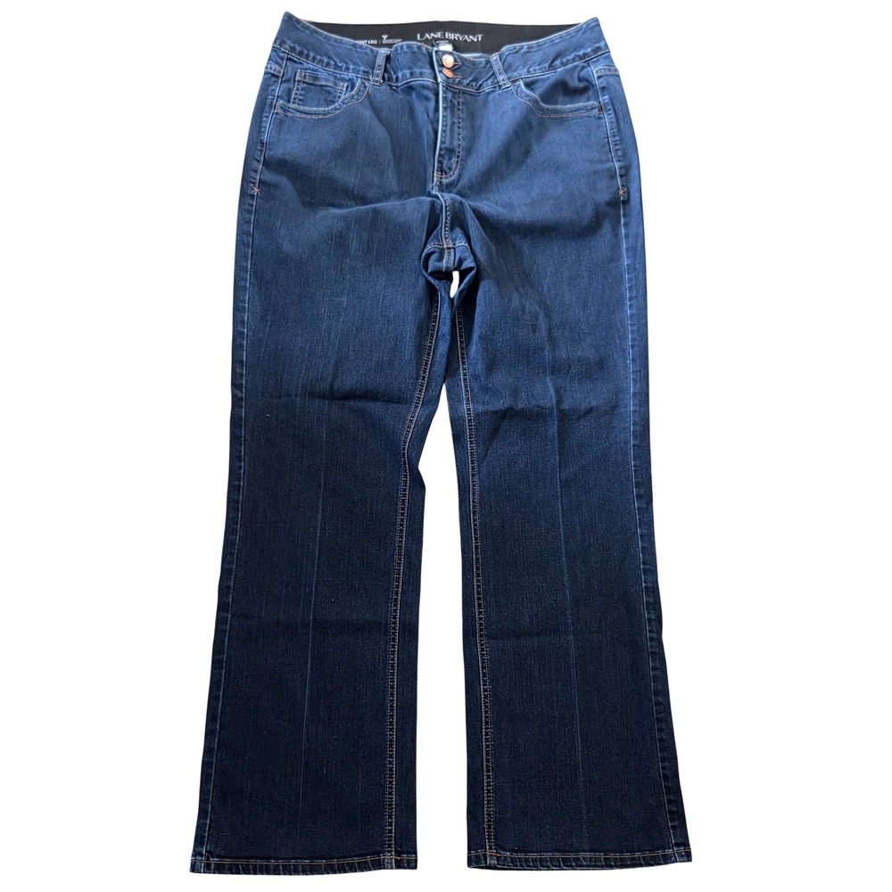 Lane Bryant Straight Leg Jeans Dark Wash Tighter Tummy Tech Size 18 Regular